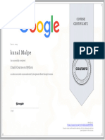 Coursera Google Certificate