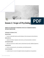 Lesson 2 Scope of Psychology