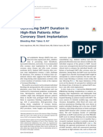 Optimal Dapt Duration in High Risk PT After Stent Implantation