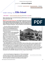 Ellis Island, The Story. Advanced Level English