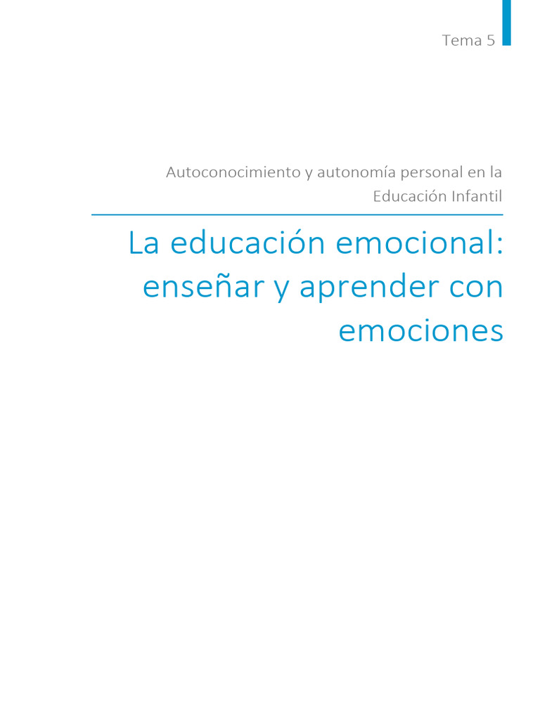 Tema 5 | PDF | Las emociones | Inteligencia emocional