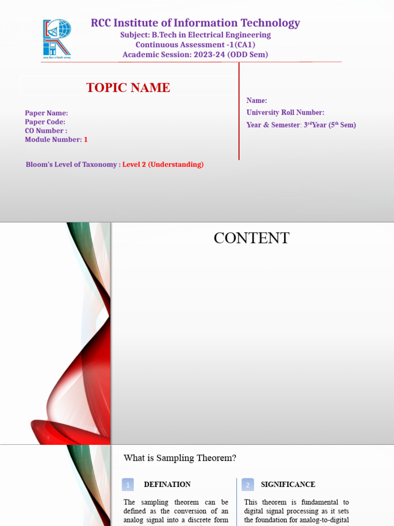Understanding the Sampling Theorem | PDF | Science & Mathematics ...
