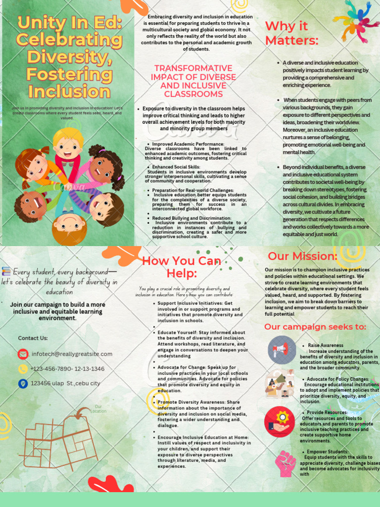 Social Campaign Brochure | PDF | Inclusion (Education) | Diversity ...