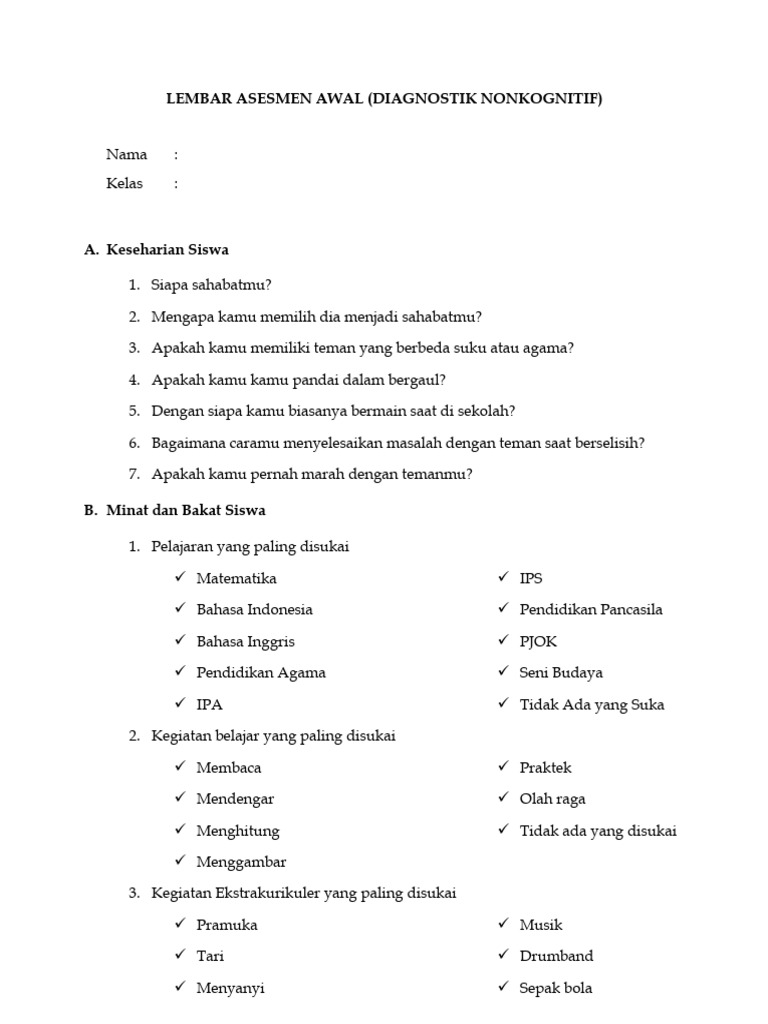 Tugas 1 1 perangkat asesmen awal dan modul ajar pdf