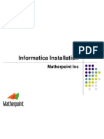 Informatica Installation: Matherpoint Inc
