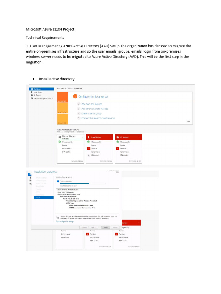 Azure AD Migration for Infrastructure Setup | PDF