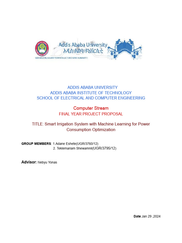 Final year project proposal pdf irrigation internet of things