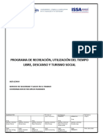 Programa de Recreación Utilización Del Tiempo Libre Descanso y Turismo Social Jopalim