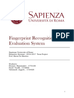 Fingerprint Recognition and Evaluation System 16-17 Term