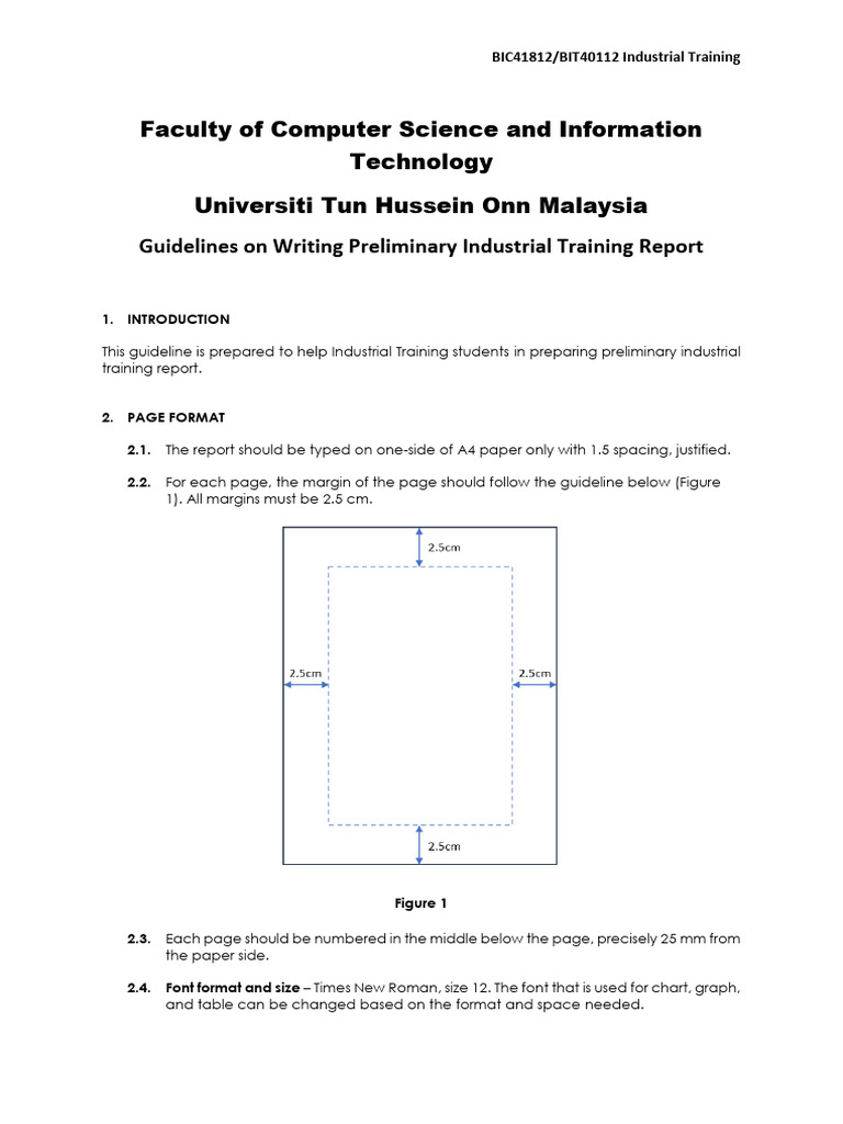 Guidelines for Industrial Training Report | PDF | Computing