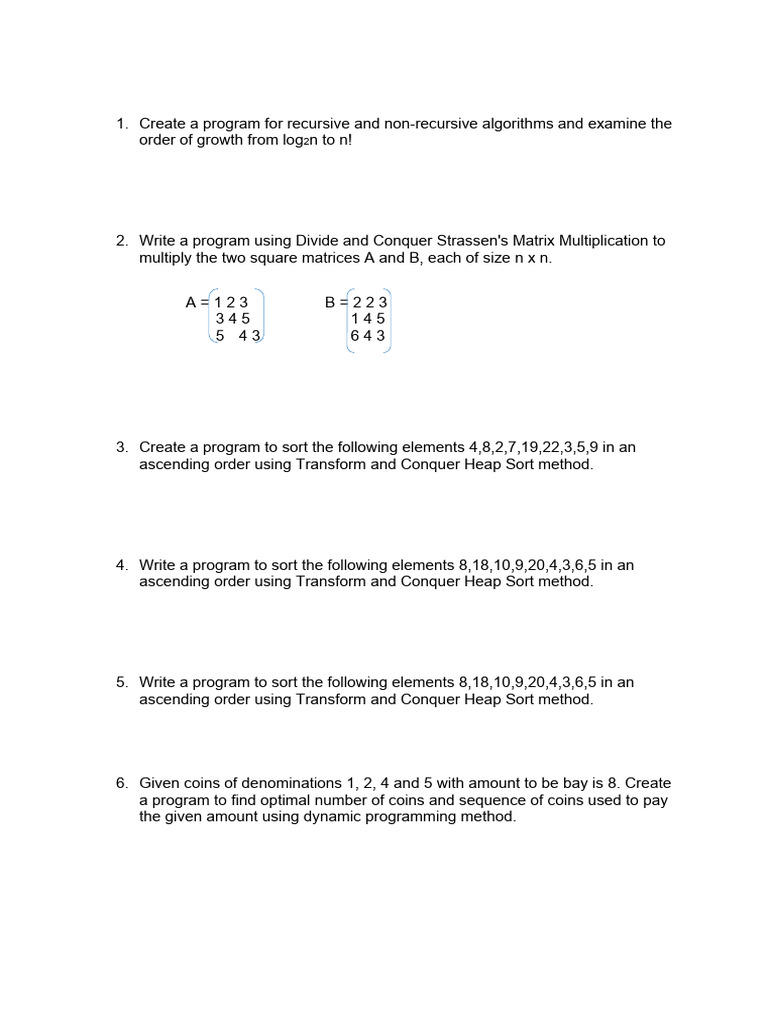Lab questions pdf dynamic programming mathematics