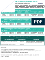 Vila Mudança de Acomodação para Parto - Com Plantonista