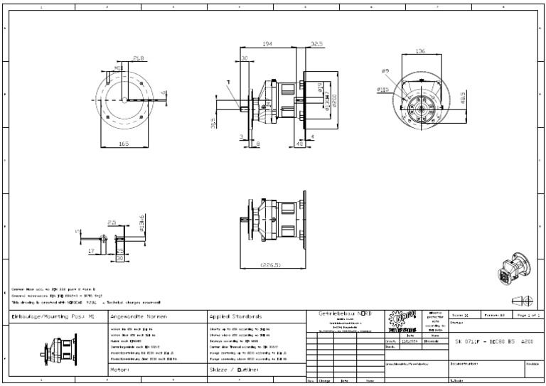 Dimension Drawing SK071.1F-IEC80B5A200 | PDF