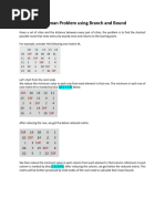 Traveling Salesman Problem Using Branch and Bound