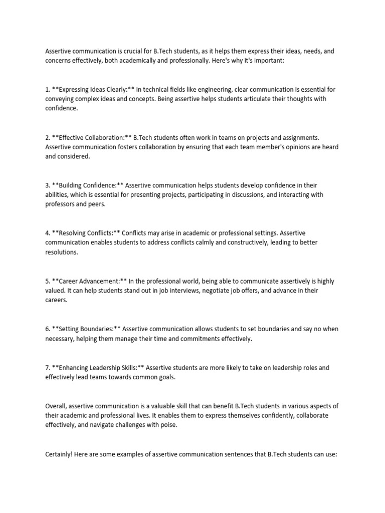 Tips On Assertive Communication | PDF | Communication | Leadership