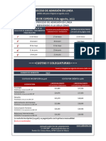 Calendario y Costos Licenciatura Otoño 2022