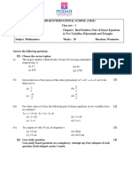 0 - Class Test 1 - CB - STD - X - Math - QP