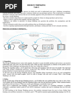 Design Thinking Notes Unit-1 | PDF | Innovation | Design Thinking