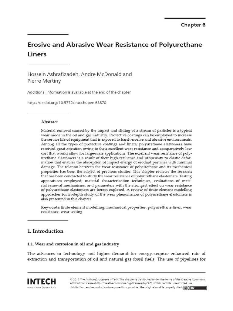 Polyurethane Liners: Wear Resistance Insights | PDF | Wear ...