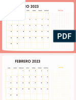 4 Calendario de Pared A4 - Anual 2023 - Colores