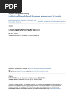 Linear Algebra For Computer Science