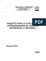 Paquete para La Evaluación Extraordinaria de Cálculo Diferencial E Integral I