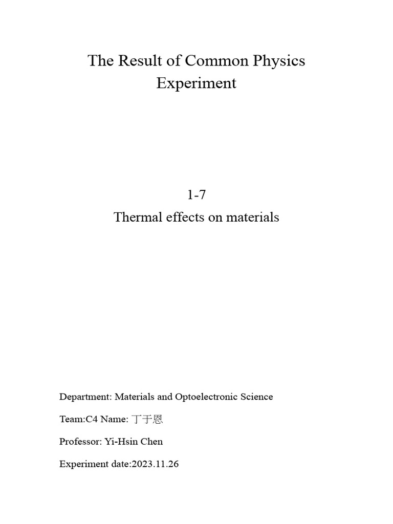 17 Thermal Effects On Materials PDF Diode Rectifier