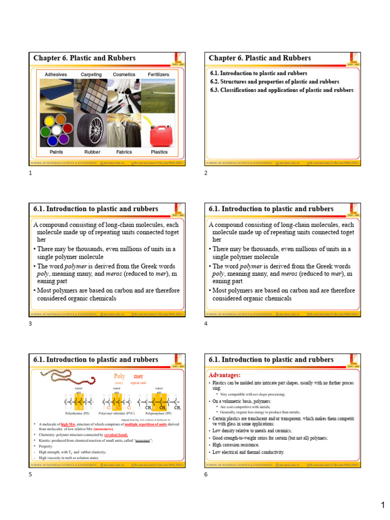 Understanding Plastics and Rubbers | PDF | Polymerization | Polymers