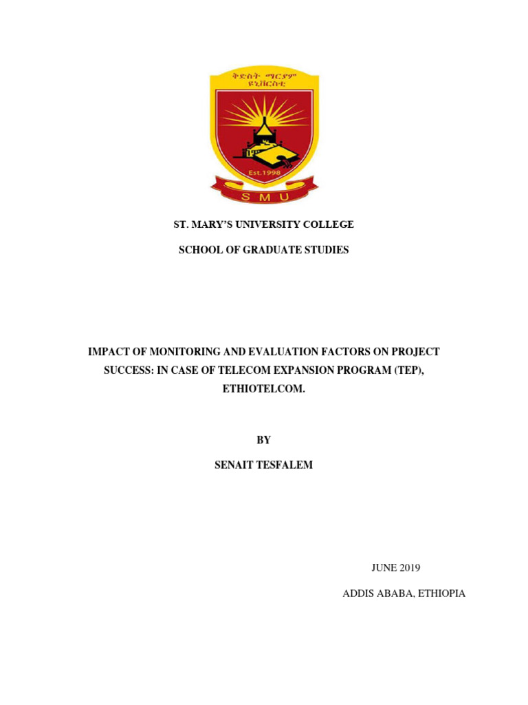 Impact Of Monitoring And Evaluation Factores On Project Sucess Pdf
