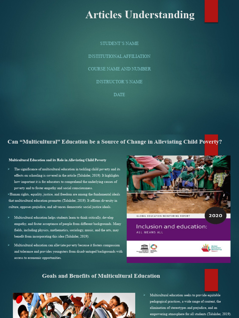 Multicultural Education's Impact on Poverty | PDF | Inquiry Based ...
