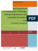 Intl Symposium Tackling Challenges Slope Stabilization Landslide Prevention Report