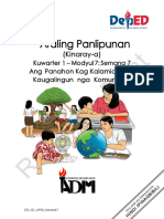 AP2 - q1 - Mod7 - Sem7 - Nailaragway Ang Tiyempo Kag Kalamidad Nga Naagyan Sa Kaugalingon Nga Komunidad - V2