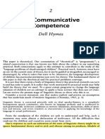 Hymes - 1972 - On Communicative Competence