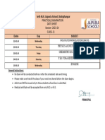 Practical Schedule - 11