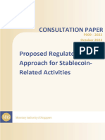 Consultation On Stablecoin Regulatory Approach - FINALISED