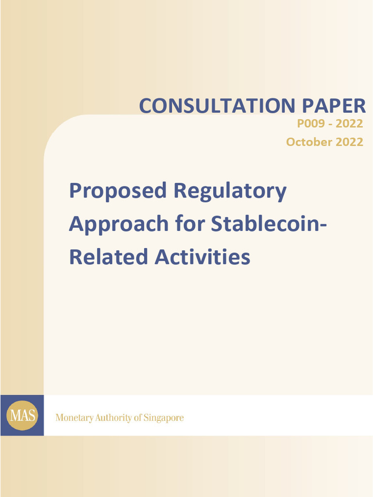 Consultation On Stablecoin Regulatory Approach - FINALISED | PDF ...