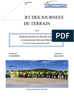 Rapport Des Journees de Terrain: Système Pétrolier de L'eocène Selon La Transversale Kairouan-Siliana