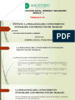 Tarea 02. La Pedagogía Del Conocimiento Integrado. Los Proyectos de Trabajo.