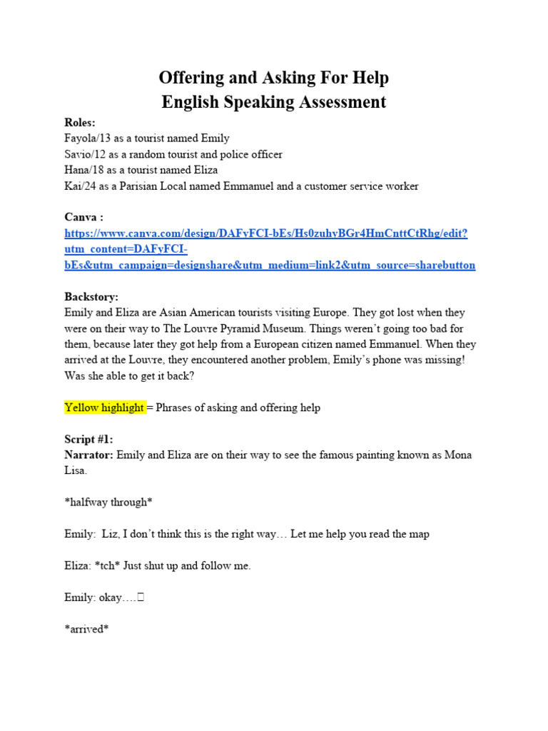 Fayola's Team - Roleplay Script | PDF