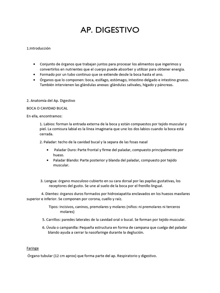 Ap Digestivo Pdf Digestión Sistema Digestivo Humano