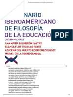 Definición de Educación. Diccionario Iberoamericano de Filosofía de La Educación