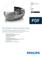 Savurează Muzica Oriunde Mergi: Philips Radio CD Cu Dynamic Bass Boost