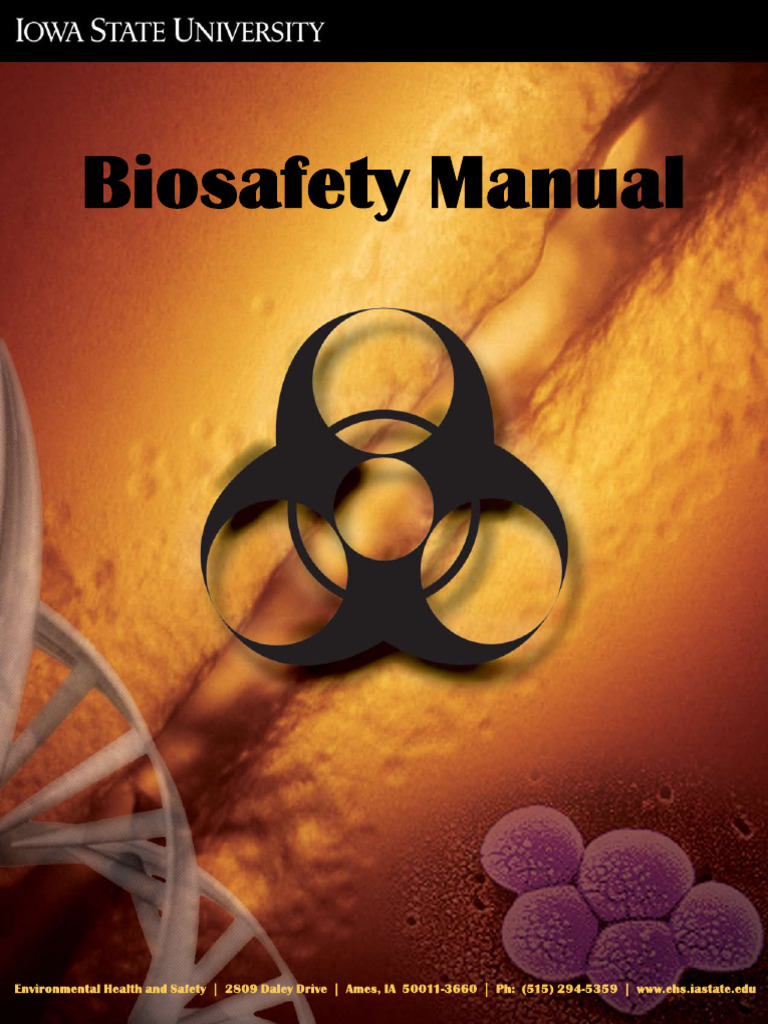 Biosafety Manual Iowa | PDF | Personal Protective Equipment | Vaccines