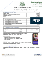 AUS 2023 2024 Detailed Fee Structure For Year 10