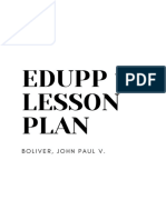 Boliver John Paul Lesson Plan