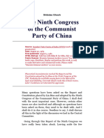 The Ninth Congress of The Communist Party of China - Shibdas Ghosh