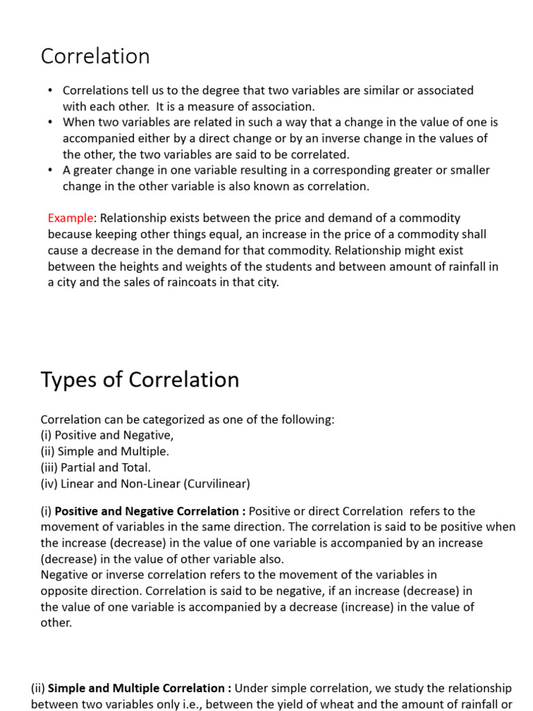 Types of Correlation Explained | PDF | Multivariate Statistics | Statistics