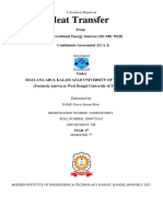 Heat Transfer: From (Non-Conventional Energy Sources (OE-ME 701D) Continuous Assessment 2 (CA 2)