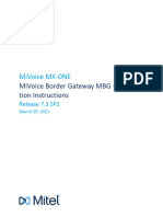 Mivoice Mx-One: Mivoice Border Gateway MBG - Installa-Tion Instructions