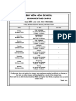 Grade VIII - 2nd Term Test Timetable